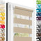 Estika Doppelrollo Klemmfix ohne Bohren - 65 cm x 150 cm - Sandstrand - 27 Stofffarben, Tag und Nacht Duo Rollo, Rollos für Fenster ohne Bohren, Fenster Sichtschutz (65 cm Stoffbreite)