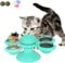 USB Cat Toys for Indoor Cats,Interactive Cat Toy with Suction Cup Windmill Kitten Toys Cat Toothbrush Toy Kitty Toys with Turntable Massage Scratching Tickle for Cats Kitten Kitty（Blue/Red -Blue