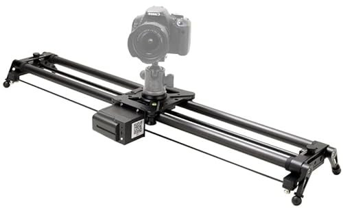 Motorised Camera Slider, 39.3/100cm Wireless Carbon Fibre Dolly Rail Camera Slider with App Control, Motorised Time Lapse and Video Recording Follow Focus Shot and 120 Degree Panoramic Recording