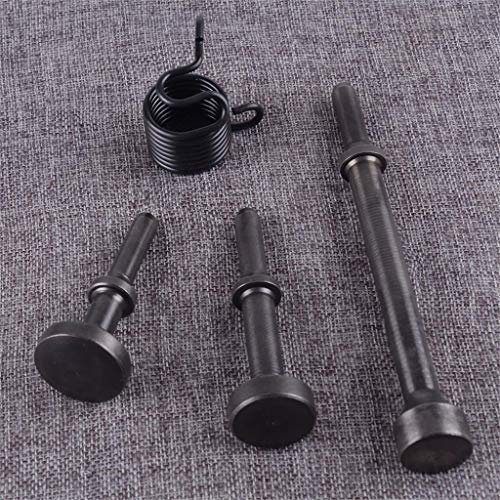 4pcs Smoothing Pneumatic Hammer Bits Air Chisel Bits Impact Rivet Long Flat Oval Head Set with Spring Replacement Parts