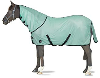 Horze Pferde Fliegendecke Paso Fino, Fliegenschutz mit abnehmbares Halsteil und UV-Schutz