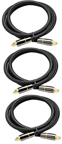 Hemobllo 3stücke Optisches Audiokabel Lichtleiterkabel Für Soundbar Und Tv Hochwertiges Pdif-Kabel Mit Vergoldeten Kontakten Für Exzellente Signalübertragung Und Langlebigkeit