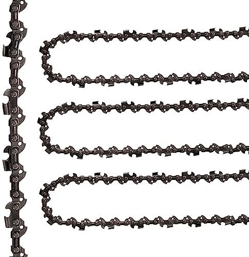 AGAKY catena per motosega, 3pcs catena motosega da 12 pollici, Passo 3/8 , 45 maglie di guida, motosega catena per guide per motoseghe da 34,5 cm