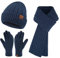 ZASFOU Damen Winter Mütze Schal Touchscreen Handschuhe Set Thermo Strickmütze Beanie Wintermütze Schals Winterschal Winterhandschuhe Geschenk für Frauen