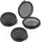 WLLHYF Small Mini Pill Organizer 3 Pcs Portable Travel Medicine Case Storage Box for Home, Work, Outdoor & Camping (Black)