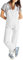 Vioyavo Pantaloni Lunghi in Denim con Bretella Pagliaccetti da Donna Salopette Jeans con Bretelle in Denim Jeans da Donna in Denim Lavato Pantaloni Lunghi (Bianco, S)
