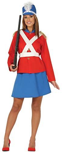 Ladies Toy Soldier Costume Womens Majorette Nutcracker Fancy Dress Christmas (Women: 10-12)