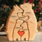 Personalised Wooden Bears Family Puzzle Gifts with Names, Custom Wooden Puzzles, We are One with 1-8 Name Customized for Mom, Dad for Grandma, Birthday Present, Holidays, Home Decor