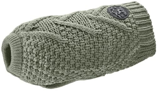 HUNTER Hundepullover MALMÖ, Farbe: Khaki, klassisches Zopfstrick-Muster, wärmend & bequem, elastisch für optimalen Sitz, reflektierend für mehr Sichtbarkeit, waschbar bei 30°C, Größe: 40