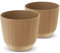Tymar Blumentopf,Übertopf, 2er-Pack, Blumenübertopf aus Kunststoff, Matte, Runde Form (ø 15 cm, (2pack) ECO Holz)
