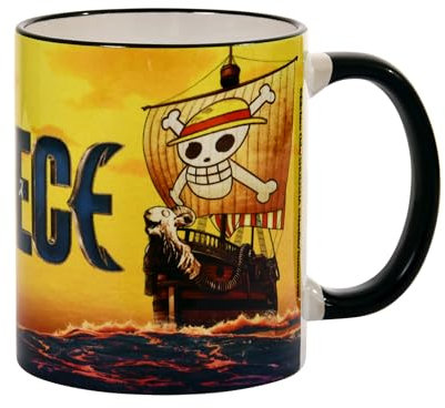 Elbenwald One Piece - Tazza con motivo di agnello, 320 ml, in ceramica, multicolore