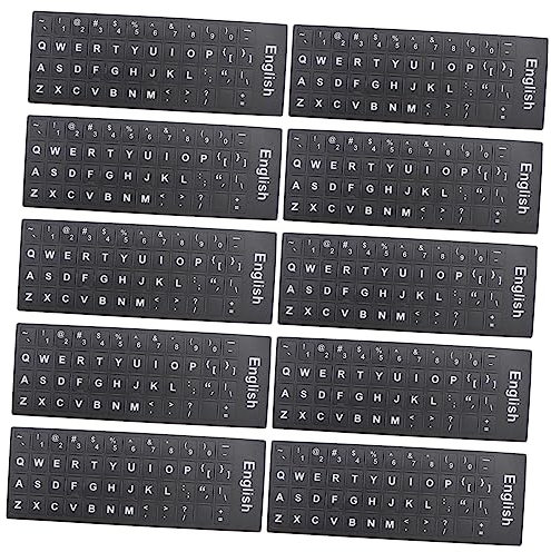 HOMOCONO 10pcs Russian Keyboard Stickers English Letter Sticker Laptop for Keyboard