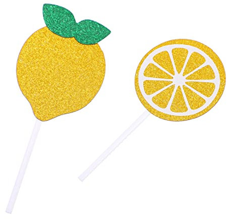 Tortendekoration 24 Stück Papier mit Glitzer für Desserttisch