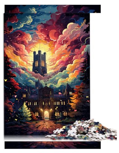 1000 Piece Jigsaw Puzzles,of_a_University_of_Oxford Wooden Jigsaw Puzzles,for Teens and Kids,family fun games。Size: 50X75cm