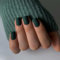 SXVME Matte Dark Green Press on Nails Short Square Acrylic Short False Nails Coffin Natural Acrylic Fake Nails Set Elegant Solid Color Full Cover Gel Stick on Nail for Women Daily Wear 24 Pcs