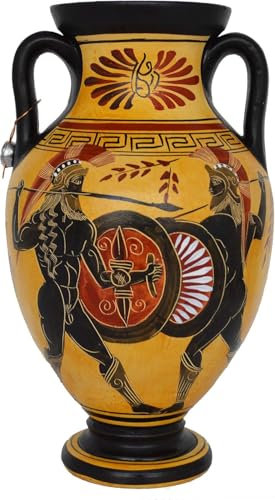 Vaso anfora da battaglia della guerra di - Ceramica greca - Mitologia della Grecia antica - Omero