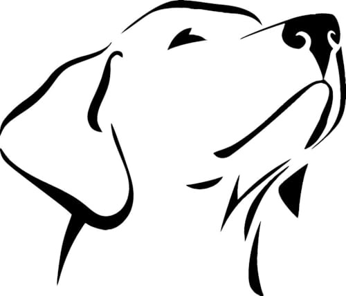 Rakelfix Labrador Retriever Lab Hund Hunde Aufkleber Größe/Farbe ANPASSBAR Sticker Autoaufkleber Decal