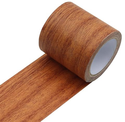 Nastro adesivo con venature del legno da 5 m, effetto legno, per riparazione di mobili, porte, mobili, porte, graffi