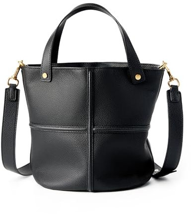 MoreFarther Beuteltaschen für Damen, echtes Leder, Handtaschen, Crossbody-Taschen mit Riemen, Schwarz, Umhängetasche