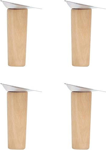 4PCS Wooden Furniture Legs for DIY Sofa Wrought Iron Coffee Table TV Stand Cabinet - Slanted Feet 5cm