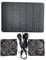 Vankarr Ventilateur Solaire 15W Résistant aux Intempéries Kit de Panneau Solaire avec Double Ventilateur Extracteur d'air Solaire pour Serres, Poulaillers et Niches Aspiration & Extraction