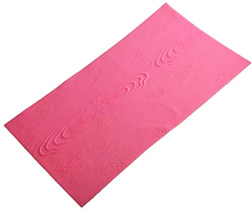 Lodoot Tree Bark Texture Silicone Mold Cake Fondant for Impression Mat Pad Decorating T Pink silicone rubber