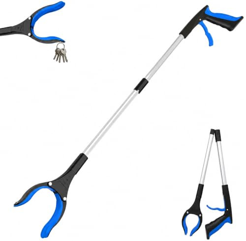 ZallyX Litter Picker Heavy Duty Grabber Stick 32 Inch (Blue)