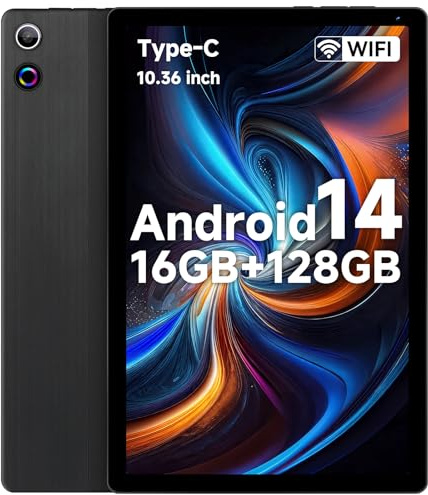 Laptok Tablet 10 Pulgadas con 16 GB de RAM 128 GB de ROM Expansión TF de 1 TB 8 Núcleos Android 14 Resolución HD de 1280 x 800 Batería de 5000 mAh Compatibilidad con Bluetooth/WiFi 6/USB-C/OTG