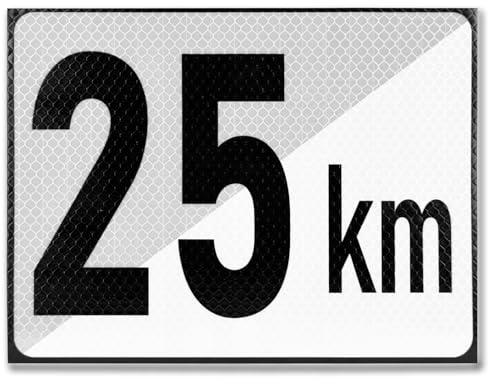 25 km/h Schild Aufkleber Anhänger Geschwindigkeitsschild - 25 km/h Schild Magnetschild für Aufkleber Traktor Anhänger Oldtimer, Reflektierendes Tafel Auto Magnetschild, Nachtsichtbare Magnetschilder