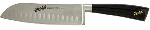 Berkel KEL1SA18SRBBL Santoku-Messer, Stainless_Steel, Schwarz Glanz, Taglia única