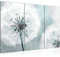 Runa Art Wandbilder Pusteblume Bild XXL Wohnzimmer Schlafzimmer Grau Blau Natur 120 x 80 cm 3 Teilig 207131b