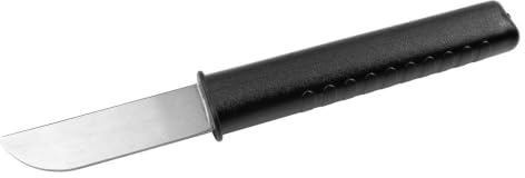 Dönges Bleimesser mit feststehender Klinge, 65 mm (Messer Bleischneider Kabelmesser), Telekom-Ausführung, schwarze Griffhülle, dreifach genietet