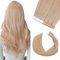 Silk-co Tape Extensions Echthaar 20stk, Haarverlängerung Tape in Extensions Echthaar, Remy Haarextension Kleber Skin Weft Tape Ins, 50g 27# Dunkelblond 45cm