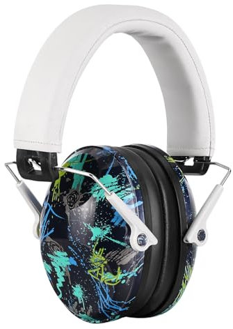 PROHEAR 032 Gehörschutz Kinder, Lärmschutz Kopfhörer Kinder mit Autismus, Passiver Kapselgehörschutz für Grundschüler, Verstellbare Ohrenschützer für Konzert, SNR 28dB Hörschutz,Weiß