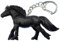 Miniblings Kaltblüter Pferd Schlüsselanhänger Araber Rappe Pony STEHEND - Handmade Modeschmuck I I Anhänger Schlüsselring Schlüsselband Keyring