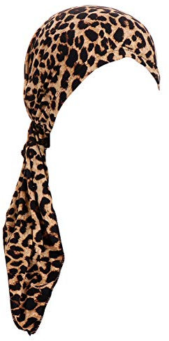 Fxhixiy Vorgebundene Bandana Turban Hut Chemo Krebs Kopftuch Headwraps Kopfbedeckung für Frauen Haarabdeckung Hut, Leopard, Einheitsgröße
