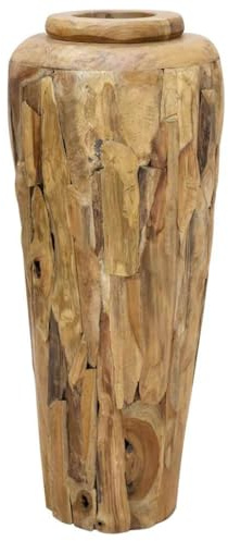 Deko-Vase 40 x 100 cm Massivholz Teak