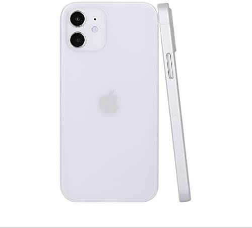 CELLBEE Kompatibel mit iPhone 12 Hülle Case - Premium Slim Schutzhülle für iPhone, Extrem Dünn, Anti Kratzer, Schutz ohne Kompromisse, Milky Transparent - Durchsichtig