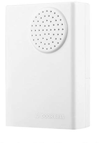 Zunate - Campanello per porta con cavo, da appendere alla parete, con nastro biadesivo, 120 decibel, senza batteria installata