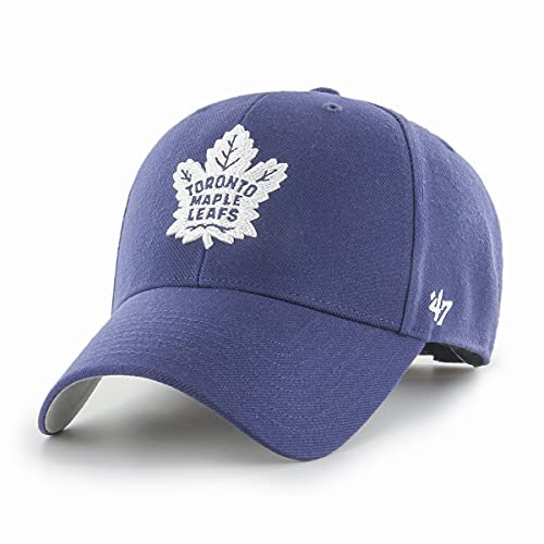 '47 NHL Toronto Maple Leafs MVP Unisex-Baseballkappe, Verstellbar, Hochwertiges Design, Maple Leaf Logo, Light Navy Blue