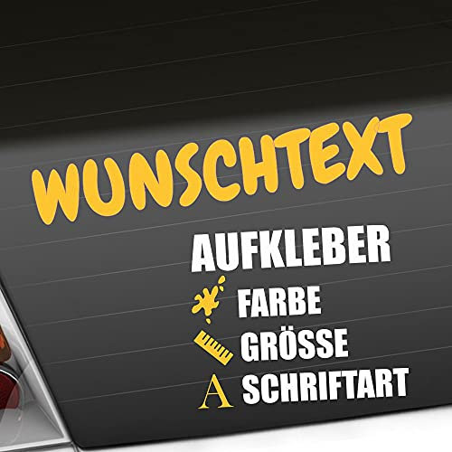 Kiwistar - Autoaufkleber - Wunschtext Aufkleber Buchstaben Zahlen Schriftzug - Namen Spruch selber kleben und gestalten - Aufkleber für Auto Kfz Fahrrad, LKW, Truck Mofa