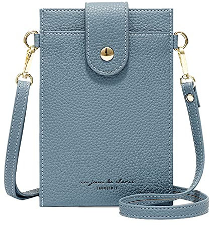 Aeeque Handy Umhängetasche Damen, Handytasche zum Umhängen Leder,Crossbody Phone Tasche mit Kartenfächer Geldbörse Portemonnaie Kompatible mit iPhone 13 Pro max iPhone 13 mini iPhone 13 - Blau