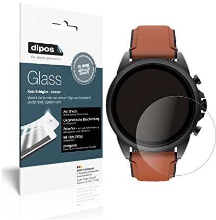 dipos I Protector de Pantalla Mate Compatible con Fossil Gen 6 (44 mm) Smartwatch Vidrio Flexible Cristal Proteccion 9H