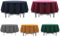 Tischdecke Gartentischdecke einfarbig mit Fransen Classic viele Größen Formen und Farben (Blau, Rund D: 130 cm)