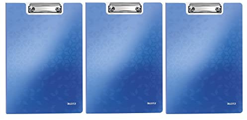 Leitz Klemmbrett, A4, leicht, Polyfoam WOW (Blau, 3 Stück)