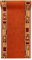 Mazovia rutschfest Teppich Läufer Flur - Modern Muster Teppichläufer - Kurzflor Flurläufer für Vorzimmer, Schlafzimmer - ÖKO-TEX Zertifiziert - Meterware Terracotta Rost - 80x1100cm