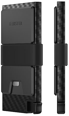 Ekster RFID Carbon Porte Cartes pour Homme| séparé et éjecte Les Cartes d’Un Simple clic| Solide mais léger avec suffisamment d'espace pour Les Cartes bancaires et de Visite (Carbon Fiber)