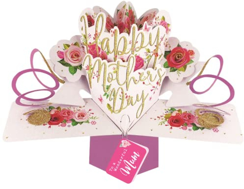 To A Wonderful Mum Happy Mother's Day Roses Pop Up Card 3D Greeting Cards POP022M03