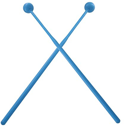 JISADER 2x Baguettes de Percussion Marteau 30cm Xylophone Maillets Instruments de Percussion Bell Mallet pour Gong Woodblock Bell Drum Glockenspiel Kids, Bleu