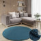 MY-RUG Teppich Shaggy Star Hochflor rund dunkelblau 150 x 150 cm - Esszimmer Teppich, Langflor, Modern
